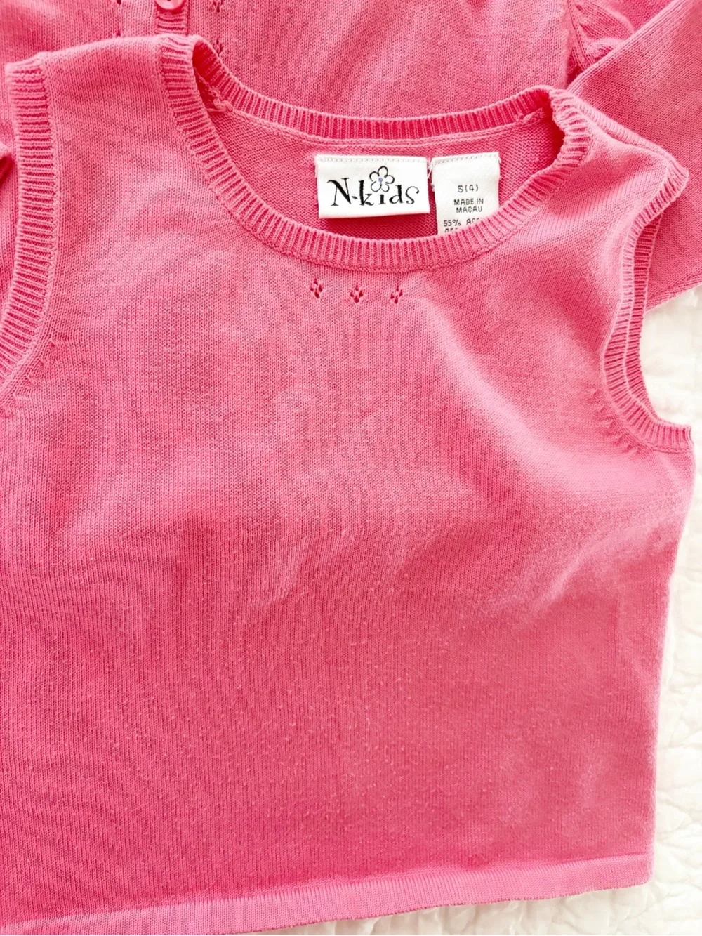 4 • N Kids Pink Sleeveless Top & Cardigan Set